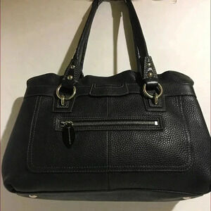 Coach Black leather satchel handbag